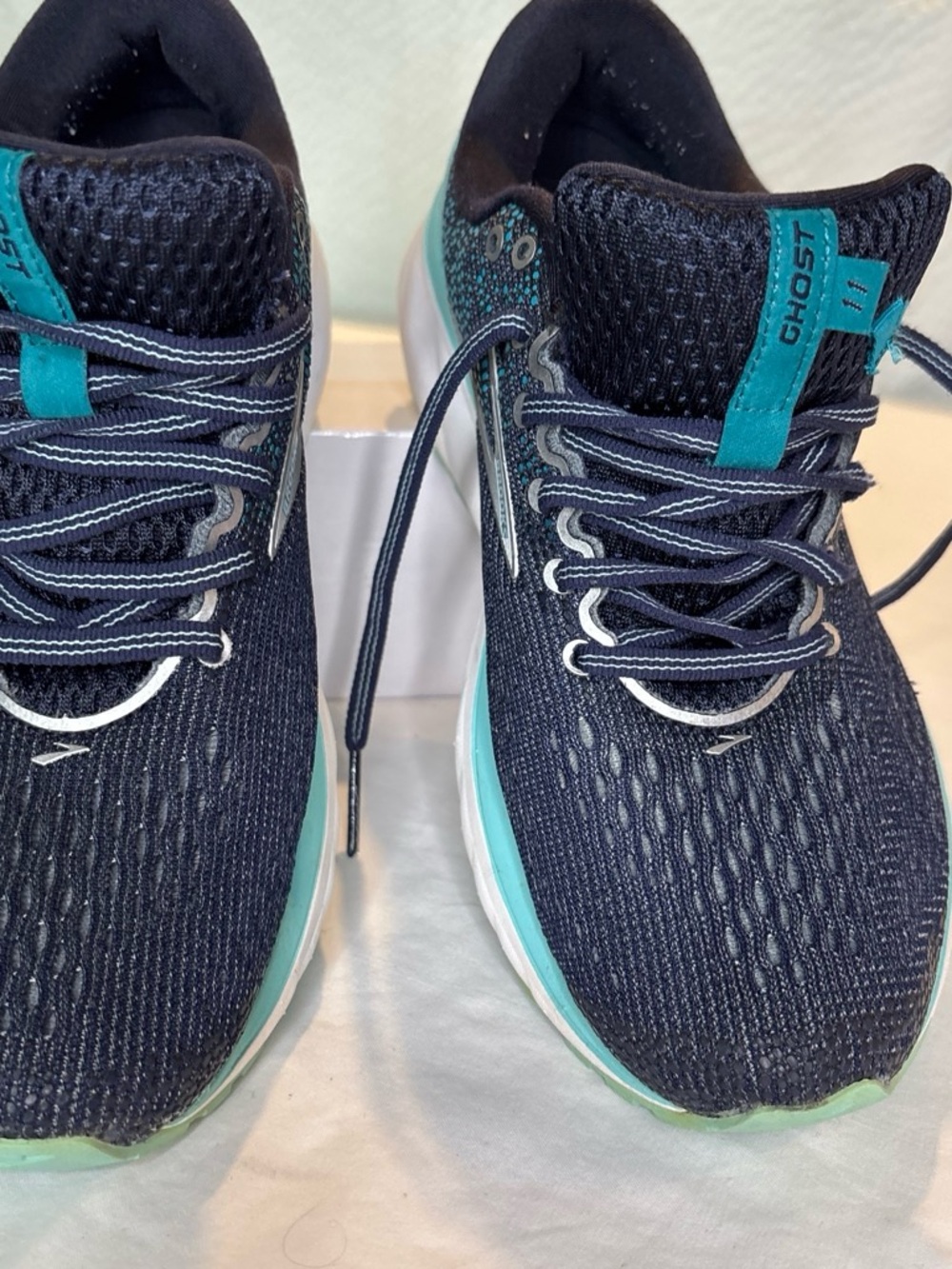 Brooks Kids Navy and Teal Ghost Running Sneakers